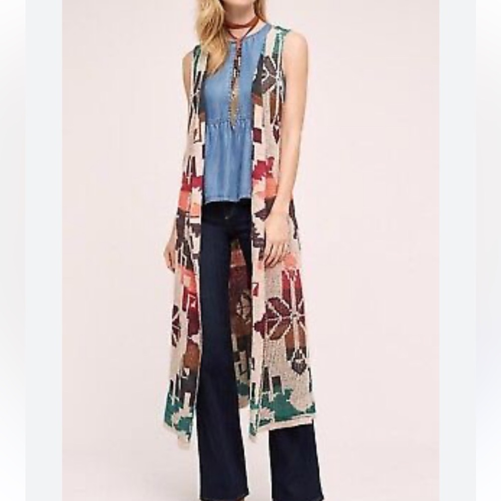 Anthropologie Cecilia Prado knotted long cardigan size M